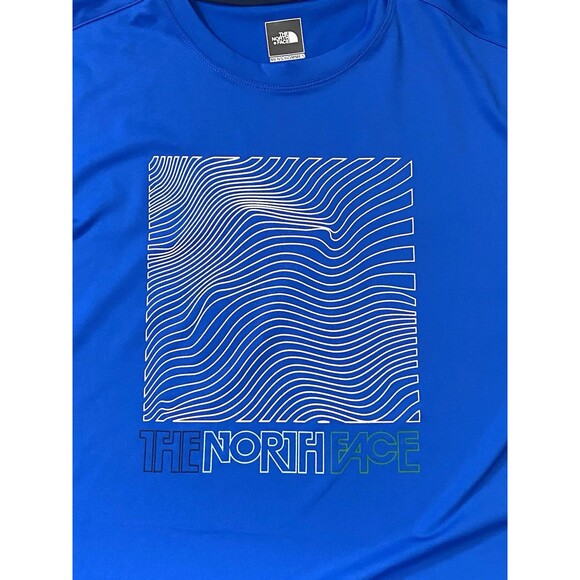NWT The North Face Short Sleeve T-Shirt UPF 50 Blue Nautical Ocean Men's Size XL - Picture 2 of 9